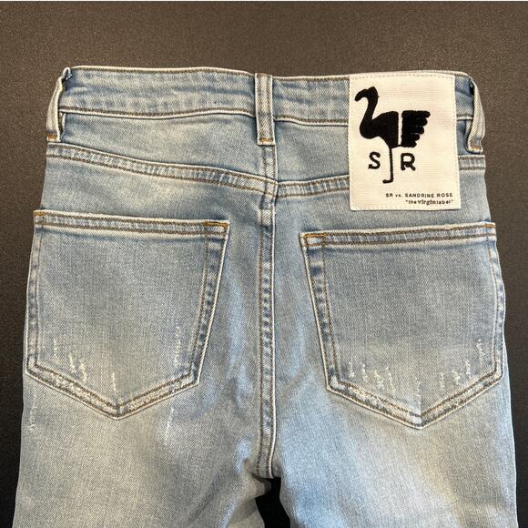 NWT SR vs Sandrine Rose Light Wash Flare Jeans Women's Size 24 - Picture 7 of 8